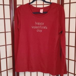 Long sleeve blinged Valentine's t-shirt